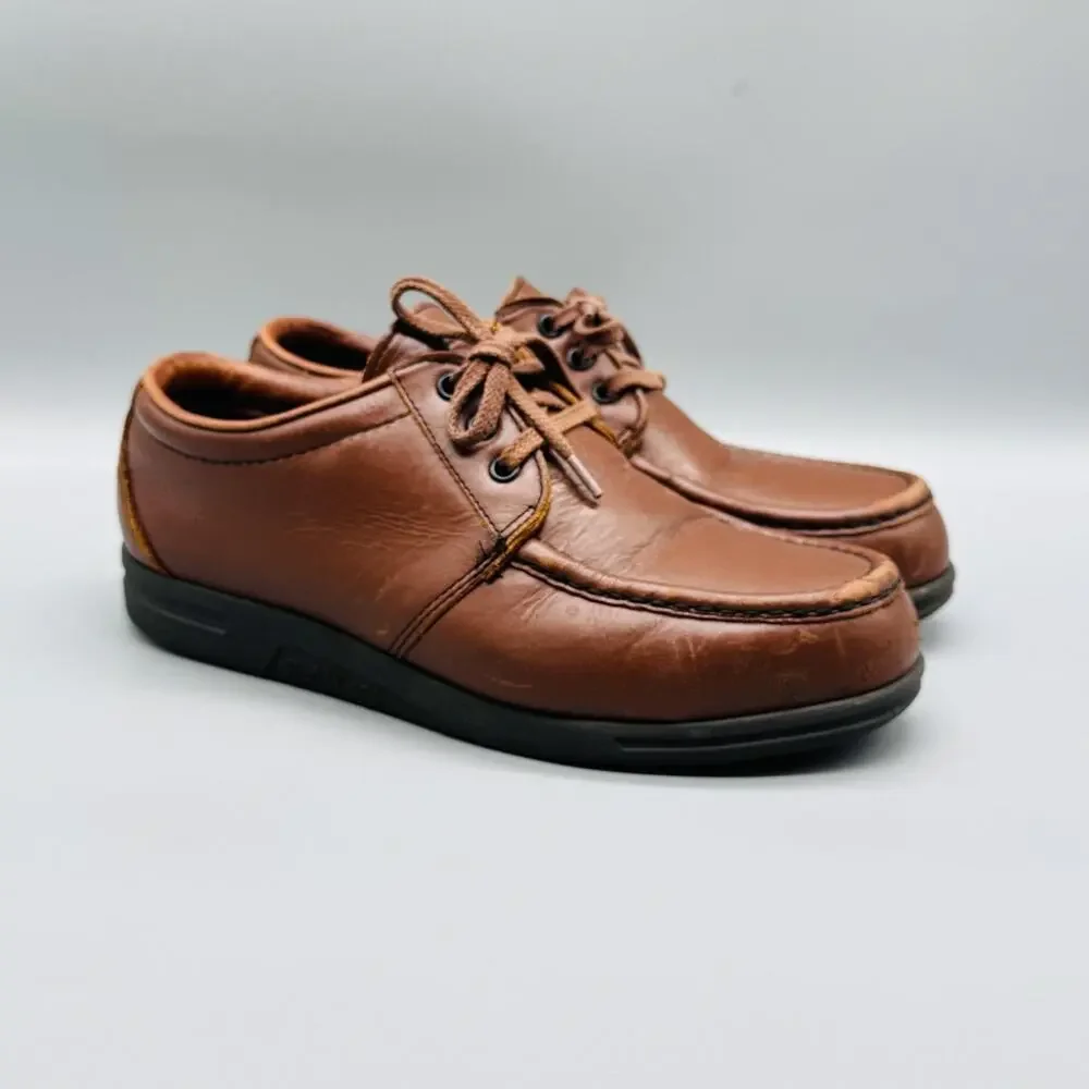 Red Wing Shoes Mens 8.5 Brown Leather Moc Toe Lace Up Oxford Casual Comfort USA